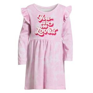 Wonder Nation Valentine’s Day Toddler Girl  Long Sleeve Knit Dress Size 2T